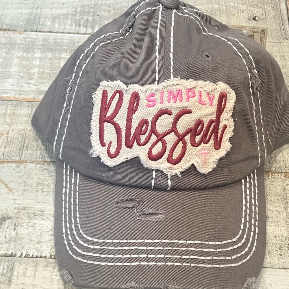 Gray Simply Blessed Cap